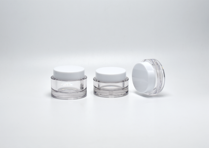 Luxury plastic makeup jars with lid